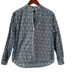 Blue Patterned Blouse